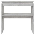 vidaXL Table console Gris béton 80x30x80 cm Aggloméré