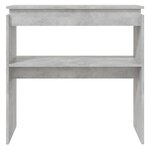 vidaXL Table console Gris béton 80x30x80 cm Aggloméré