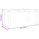 vidaXL Table à manger Panama 160x80x75 cm bois massif de pin