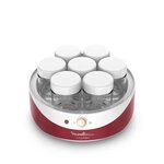 Moulinex yg229510 yogurteo yaourtiere 7 pots - rouge et blanc