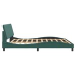 vidaXL Cadre de lit avec lumières LED vert foncé 180x200 cm velours
