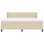 vidaXL Lit à ressorts avec matelas Crème 200 x 180 cm Polyester