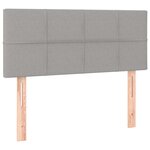 vidaXL Sommier à lattes de lit matelas LED Gris clair 120x200 cm Tissu