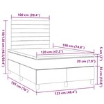vidaXL Sommier à lattes de lit et matelas marron foncé 120x190cm tissu