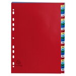 Intercalaires Imprimés Numériques Pp Couleurs 31 Positions - A4 - Couleurs Assorties - X 20 - Exacompta