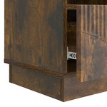 vidaXL Meuble TV Chêne fumé 102 x 34 5 x 47 cm Bois d'ingénierie