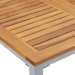 vidaXL Ensemble de salle à manger de jardin en bois solide d'acacia et métal de 5 pièces