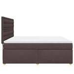 vidaXL Sommier à lattes de lit avec matelas Marron foncé 180x200 cm