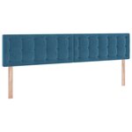 vidaXL Lit avec des lumières à LED Bleu foncé 200 x 200 cm Velours