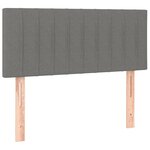 vidaXL Sommier à lattes de lit et matelas Gris foncé 90x190 cm Tissu
