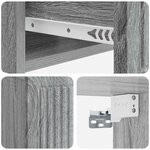 vidaXL Cabinet de chevet 2 Pièces Sonoma gris 49 x 34 5 x 20 cm