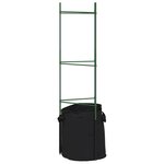 vidaXL Cages à tomates avec sacs à plantes 4 Pièces 116 cm acier et PP