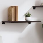 vidaXL Étagère murale marron foncé 60x40x2 cm bois chêne massif traité