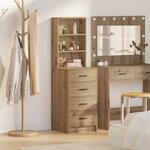 vidaXL Haut Armoire chêne artisanal 40 x 41 x 135 cm Bois d'ingénierie
