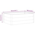 vidaXL Lit surélevé de jardin WPC 150x100x54 cm Gris