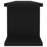 vidaXL Étagères murales 2 Pièces Noir 90x18x20 cm bois d'ingénierie