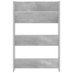 vidaXL Armoire à chaussures murale Gris béton 60x18x90 cm Aggloméré