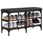 vidaXL Banc à chaussures chêne marron 82x32x47 cm Bois d'ingénierie