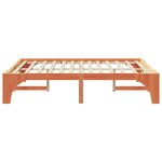 vidaXL Cadre de lit surélevé Marron 140 x 200 cm Bois massif en pin