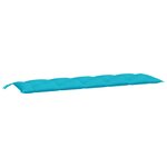 vidaXL Coussins de banc de jardin lot de 2 turquoise tissu Oxford