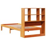 vidaXL Lit bibliothèque sans matelas cire marron 90x190 cm pin massif