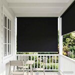 vidaXL Store enrouleur Protection UV Noir 180 x 140 cm Polyester