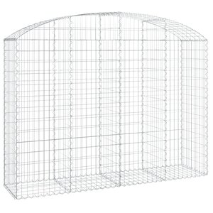 vidaXL Panier de gabions arqué 200x50x140/160 cm Fer galvanisé