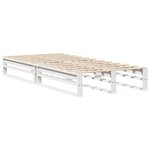 vidaXL Cadre de lit sans matelas blanc 100x200 cm bois de pin massif