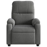 vidaXL Fauteuil inclinable de massage électrique gris foncé