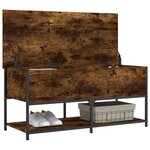 vidaXL Banc de rangement chêne fumé 100x42 5x47 cm bois d'ingénierie