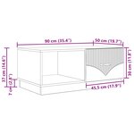 vidaXL Table basse Sonoma gris 90 x 50 x 37 cm Bois d'ingénierie