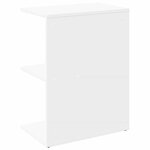 vidaXL Table de chevet blanc 46 5x29x61 cm bois d’ingénierie