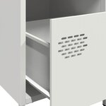 vidaXL Table de chevet blanc 35x39x43 5 cm acier