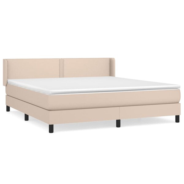 vidaXL Sommier à lattes de lit avec matelas Cappuccino 180x200 cm