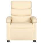 vidaXL Fauteuil inclinable crème tissu