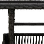 vidaXL Table de jardin relevable Noir 100 x 55 x 37 cm