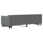 vidaXL Lit de jour avec lit gigogne gris foncé 80x200 cm tissu