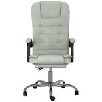 Fauteuil de massage inclinable de bureau informatique étude clairvelours gris 02_0025387