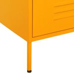 vidaXL Commode Jaune moutarde 80x35x101 5 cm Acier