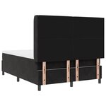 Lit Box Spring avec Matelas et LED Noir 140x200 cm Velours