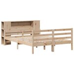 vidaXL Lit bibliothèque sans matelas 135x190 cm bois de pin massif