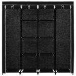 vidaXL Garde-robe avec 4 compartiments Noir 175x45x170 cm