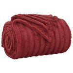 vidaXL Jeté Rouge Bordeaux 240 x 220 cm Toison