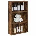 vidaXL Armoire murale de salle de bain Chêne Fumé 30 x 10 x 50 cm