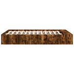 vidaXL Cadre de lit chêne fumé 120x190 cm bois d'ingénierie