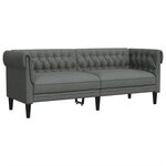 Ensemble de Canapés 3 Pièces Gris foncé tissu