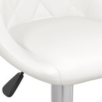 vidaXL Tabouret de bar Blanc Similicuir