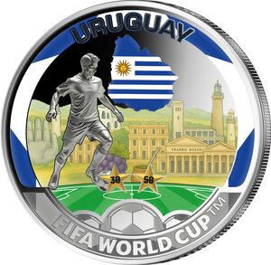 Monnaie URUGUAY FIFA World Cup Champions Metal 50 Cents Solomon Islands 2026 (PRÉCOMMANDE)