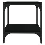 vidaXL Meuble TV Noir 40x33x41 cm Bois d'ingénierie et acier