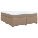 vidaXL Sommier à lattes de lit avec matelas Cappuccino 180x200 cm